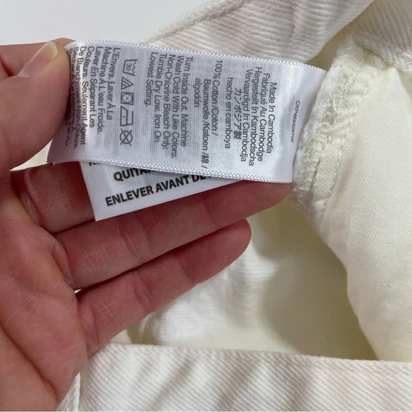 New Madewell Relaxed Denim Shorts Tile White - Picture 5 of 9